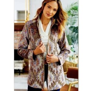 Soft Surroundings Multicolor Paisley Blazer